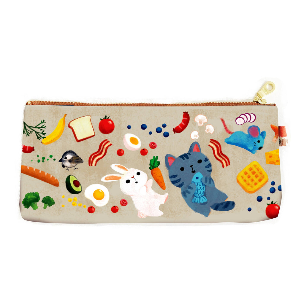 Breakfast with Animals Pencil Bag