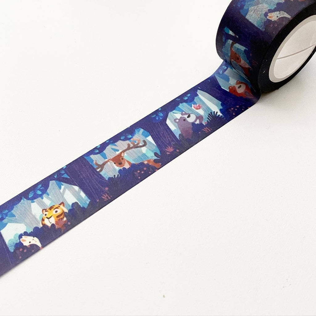 Wide Forest Animal Hide And Seek Washi Tape