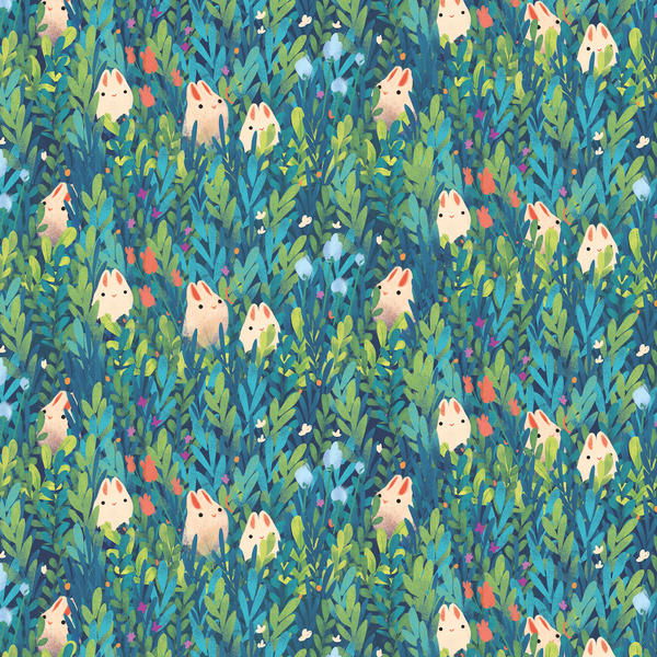 Springtime Bunnies Wrapping Paper