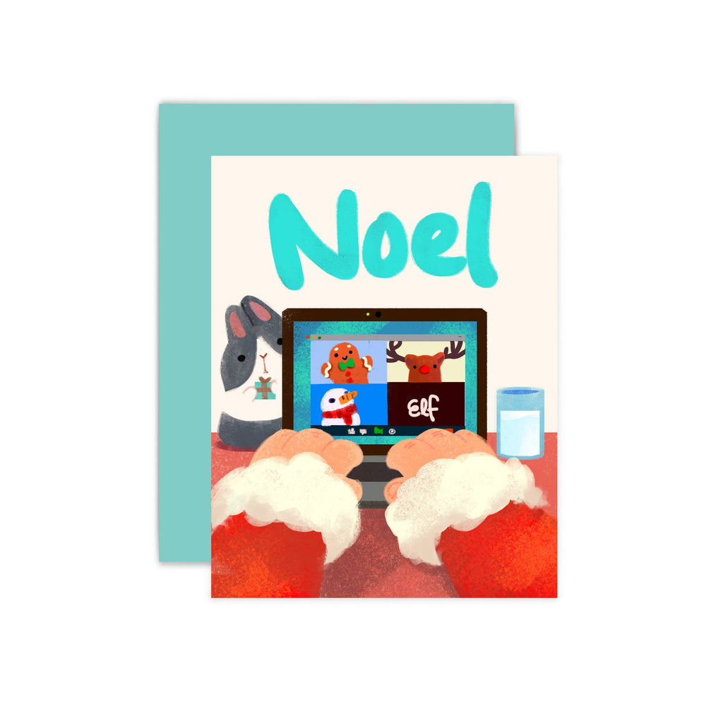 Santa Video Conference Call Card