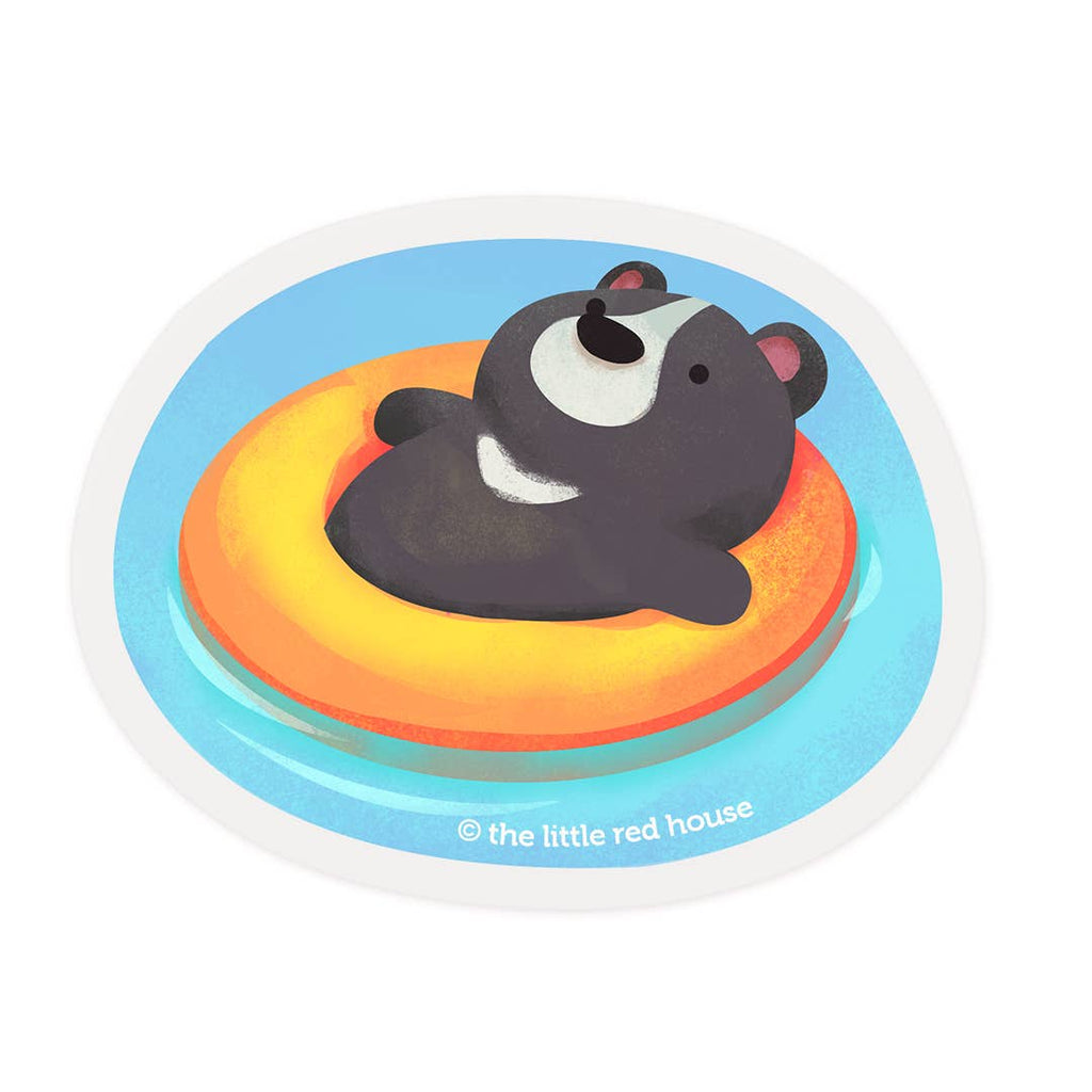 Chill Moon Bear Clear Sticker