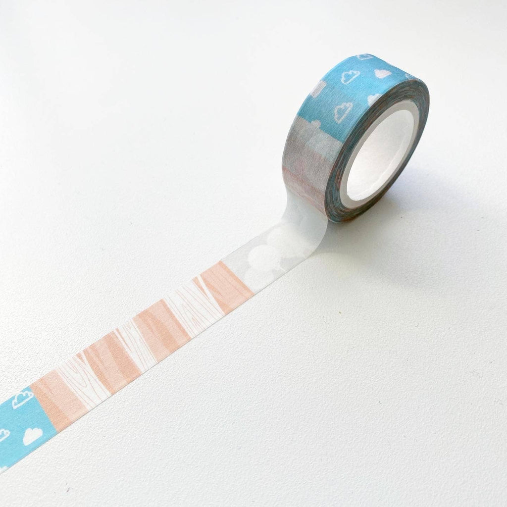 15mm Pattern Washi Tape - Cloud and Nature