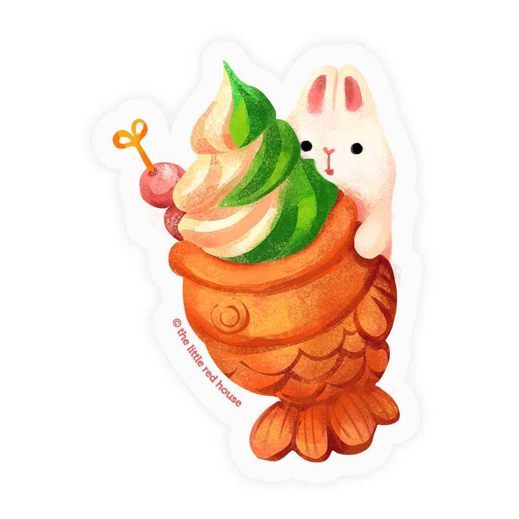 Taiyaki with Bunny Clear Sticker