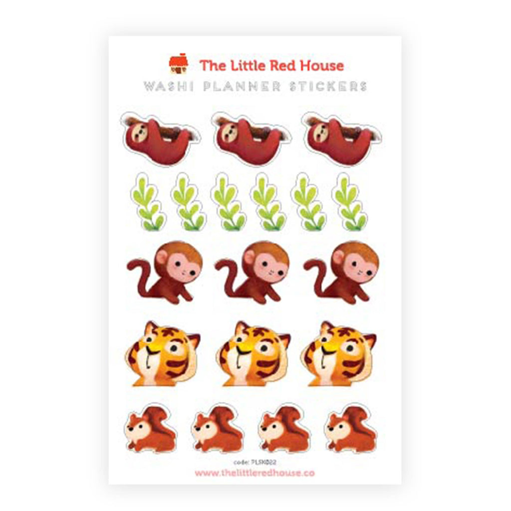 Jungle Animals Planner Washi Stickers