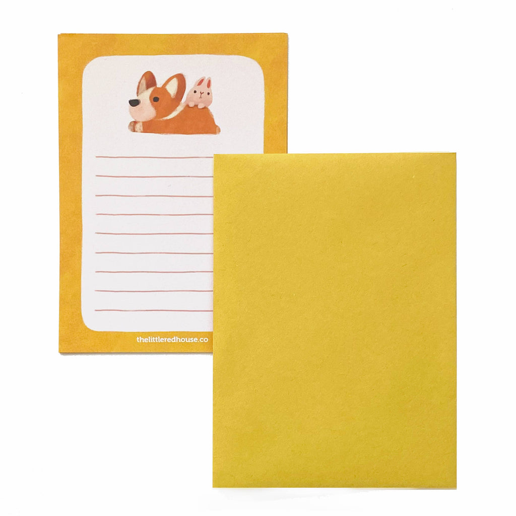 Mini Corgi with Bunny Letter Set